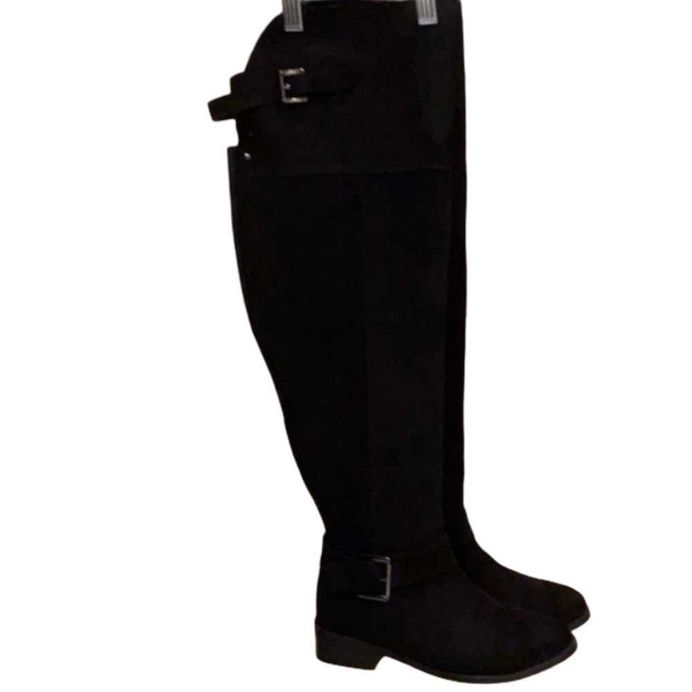 Over the knee black Faux Suede boots NEW